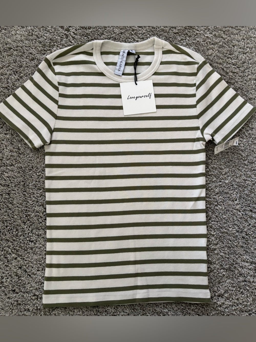 Grace + Karma Crewneck Striped T-Shirt Womens Size S